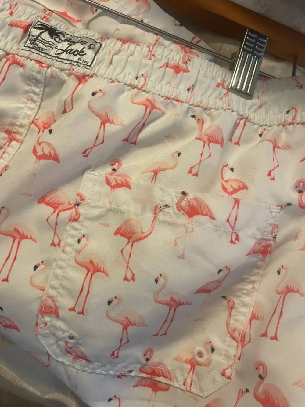 Janie and Jack Boys Swim Shorts Size 18 | Tropical Flamingo Print, Resort